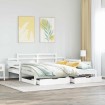 Sofá cama nido con cajones sin colchón blanco 90x200 cm