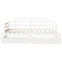 Sofá cama nido con cajones sin colchón blanco 90x200