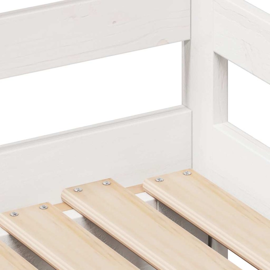 Sofá cama nido con cajones sin colchón blanco 90x200