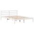 Estructura de cama sin colchón madera maciza blanca 120x190