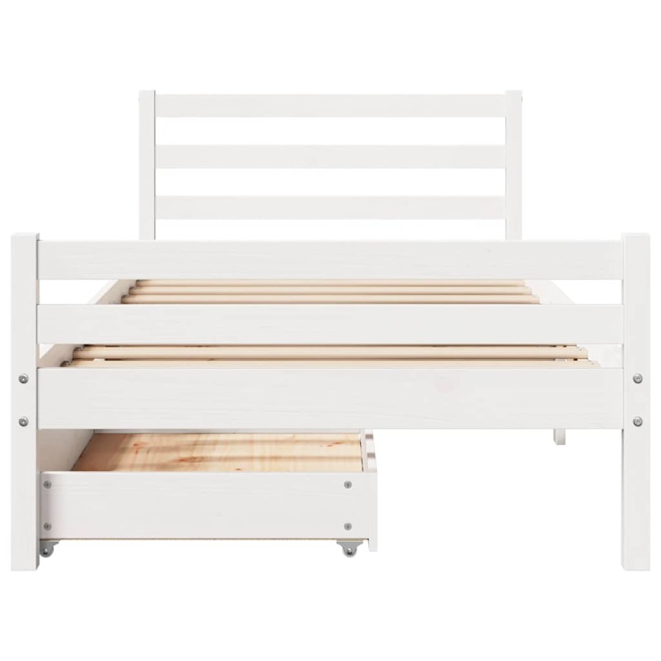 Estructura cama sin colchón madera maciza pino blanca