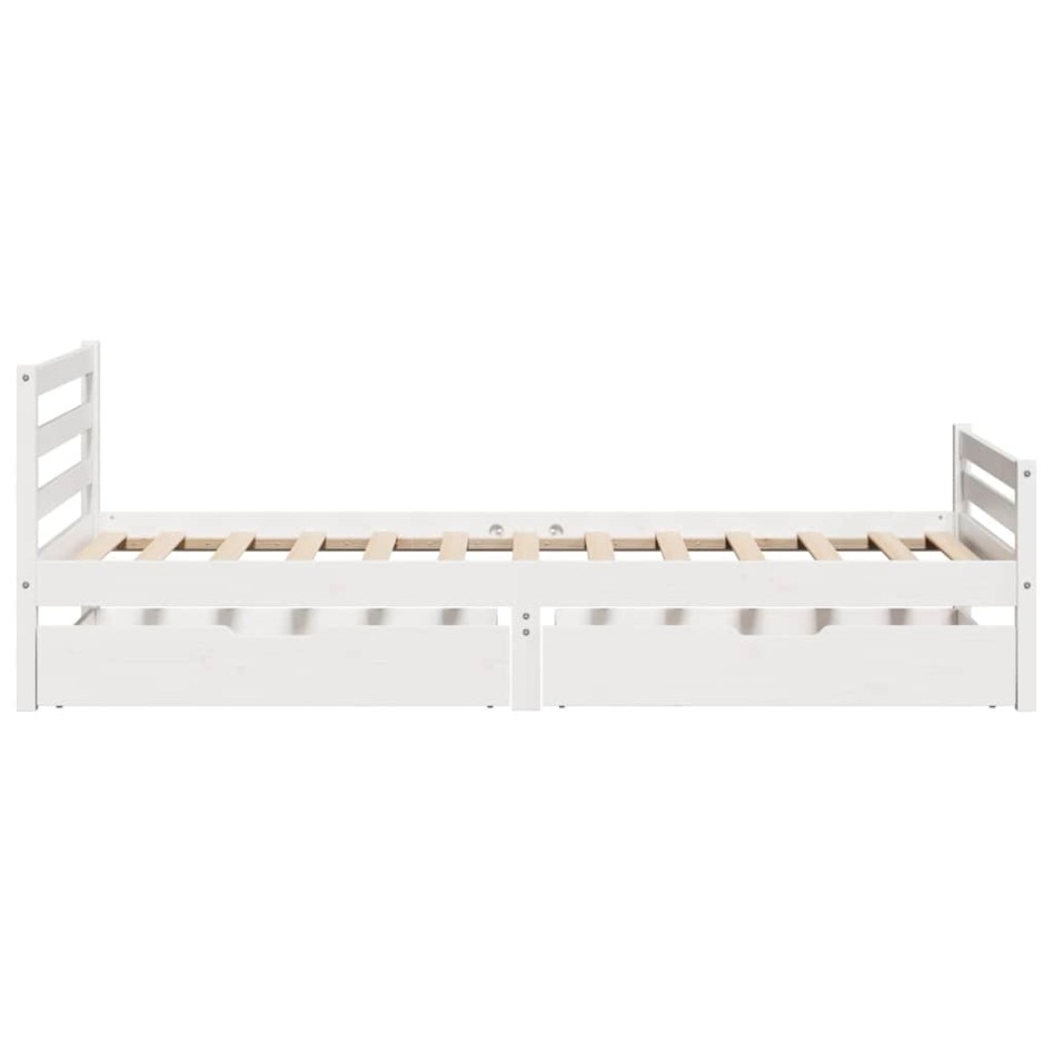 Estructura cama sin colchón madera maciza pino blanca