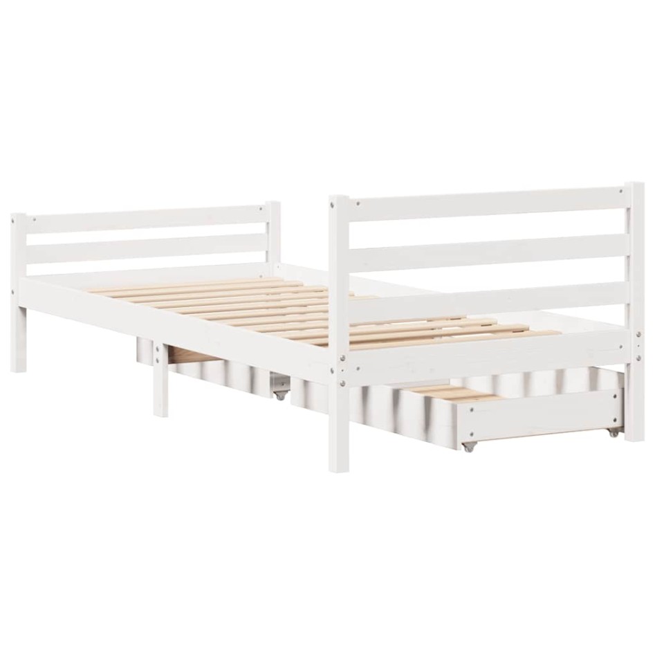 Estructura cama sin colchón madera maciza pino blanca