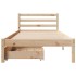 Estructura de cama sin colchón madera maciza de pino 100x200