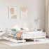 Estructura de cama sin colchón madera de pino blanca 140x200