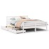 Estructura de cama sin colchón madera de pino blanca 140x200