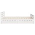 Estructura de cama sin colchón madera de pino blanca 140x200