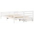 Estructura de cama sin colchón madera de pino blanca 140x200