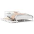 Estructura de cama sin colchón madera de pino blanca 140x200