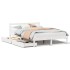 Estructura de cama sin colchón madera de pino blanca 150x200