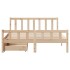 Estructura de cama sin colchón madera de pino blanco 150x200