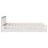 Estructura de cama sin colchón madera de pino blanca 150x200
