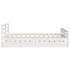 Estructura de cama sin colchón madera de pino blanca 150x200