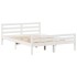 Estructura de cama sin colchón madera de pino blanca 150x200