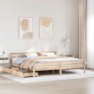 Estructura de cama sin colchón madera maciza de pino 200x200 cm