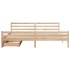 Estructura de cama sin colchón madera maciza de pino 200x200