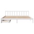 Estructura de cama sin colchón madera maciza blanca 200x200