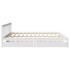 Estructura de cama sin colchón madera maciza blanca 200x200