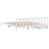 Estructura de cama sin colchón madera maciza blanca 200x200