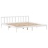 Estructura de cama sin colchón madera maciza blanca 200x200