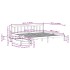 Estructura de cama sin colchón madera maciza blanca 200x200