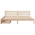 Estructura de cama sin colchón madera maciza de pino 200x200