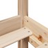 Estructura de cama sin colchón madera maciza de pino 200x200