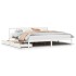 Estructura de cama sin colchón madera maciza blanca 200x200