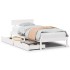 Estructura de cama sin colchón madera maciza blanca 90x190