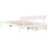 Estructura de cama sin colchón madera maciza blanca 120x190