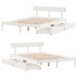 Estructura de cama sin colchón madera de pino blanca 140x200