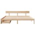 Estructura de cama sin colchón madera maciza de pino 200x200