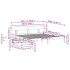 Estructura de cama sin colchón madera maciza de pino 200x200