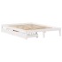 Estructura de cama con cojines madera de pino blanca 140x190