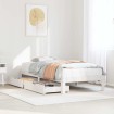 Estructura cama con cajones madera maciza pino blanco 90x200 cm