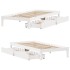 Estructura cama con cajones madera maciza pino blanco 90x200
