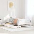 Estructura de cama sin colchón madera maciza blanca 75x190