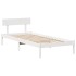 Estructura de cama sin colchón madera maciza blanca 75x190