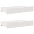 Estructura de cama sin colchón madera maciza blanca 75x190