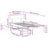 Estructura de cama sin colchón madera maciza blanca 75x190