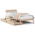 Estructura de cama sin colchón madera maciza de pino 90x200