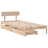 Estructura de cama sin colchón madera maciza de pino 90x200