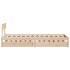 Estructura de cama sin colchón madera maciza de pino 90x200
