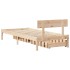 Estructura de cama sin colchón madera maciza de pino 90x200