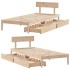 Estructura de cama sin colchón madera maciza de pino 90x200