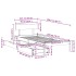 Estructura de cama sin colchón madera maciza de pino 90x200