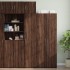 Armario estrecho madera ingeniería marrón roble 40x42,5x225