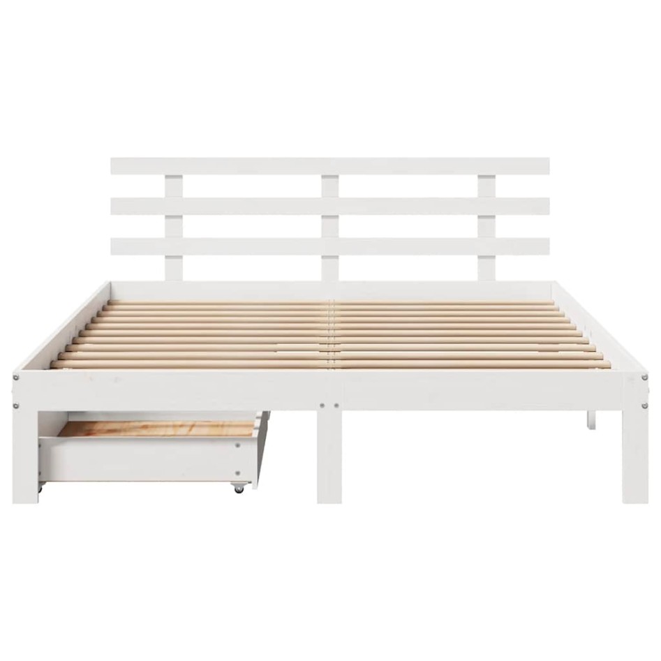 Estructura de cama con cajones madera de pino blanca