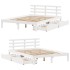Estructura de cama con cajones madera de pino blanca