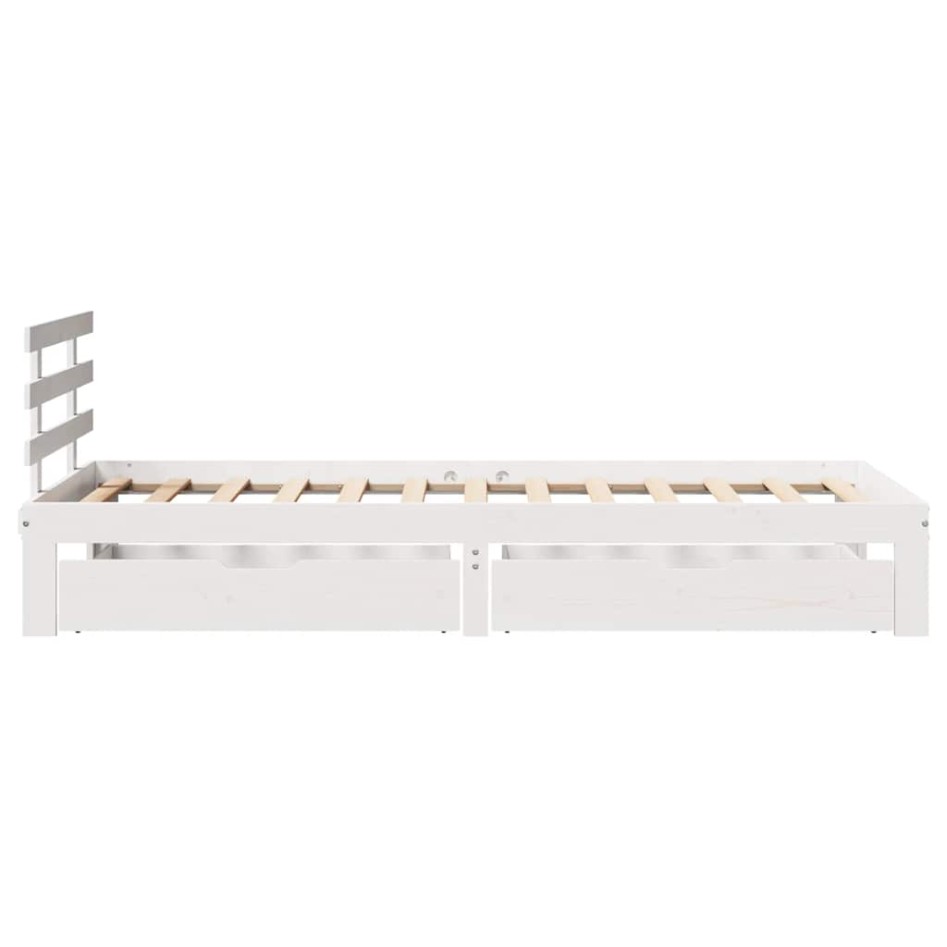 Estructura cama con cajones madera maciza pino blanco